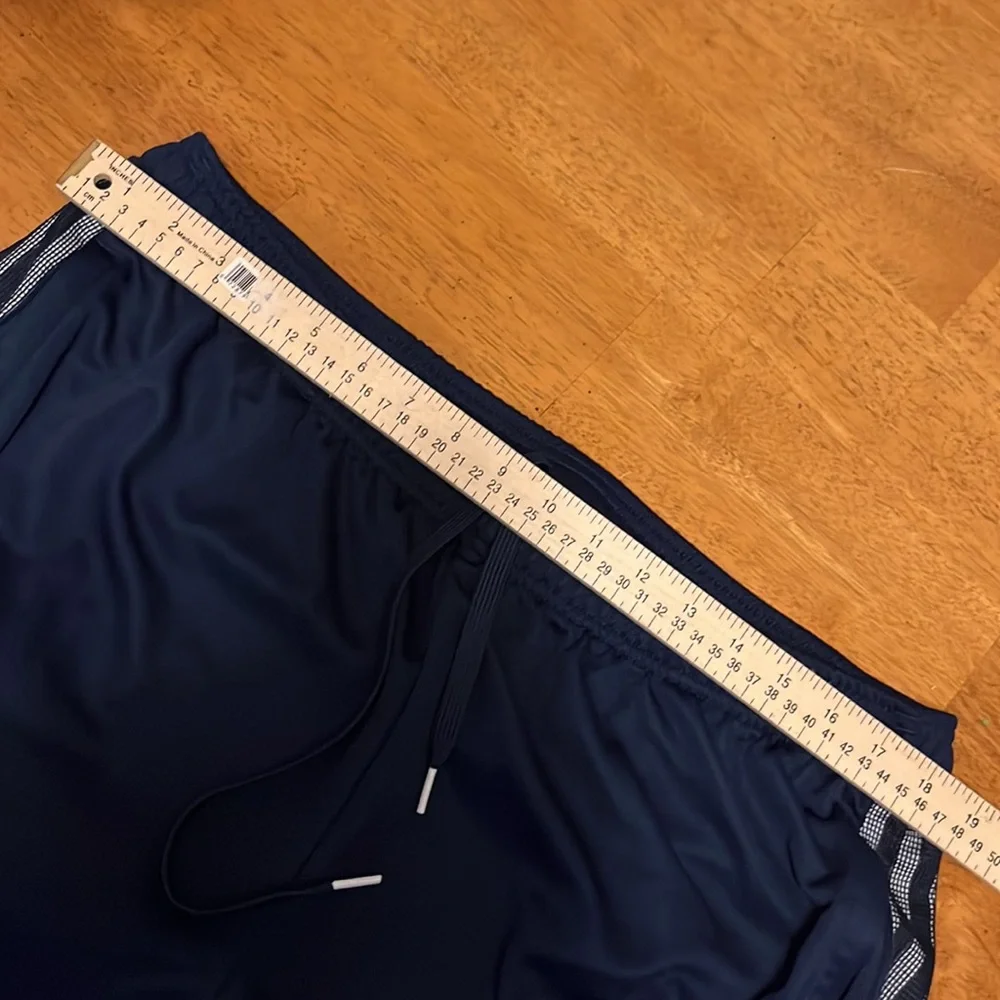 Adidas Mens 2XLT Big & Tall Blue and White Athletic Workout Lounge Pants